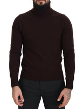 Dolce & Gabbana Brown Wool Turtle Neck Pullover Sweater -   -  Dolce & Gabbana.